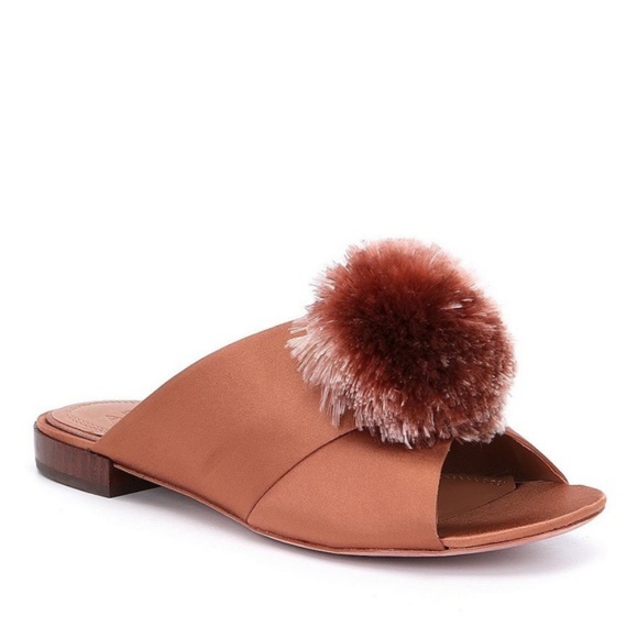 A-D Daughters pink satin powder puff slide )SZ 6 - Picture 3 of 8